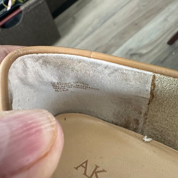 Anne Klein Womens Leather Loafers Size 8.5M Tan - Picture 3 of 10